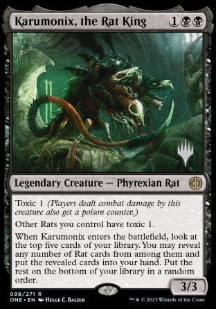Karumonix, the Rat King (Promo Pack) [Phyrexia: All Will Be One Promos] | Good Games Cannington