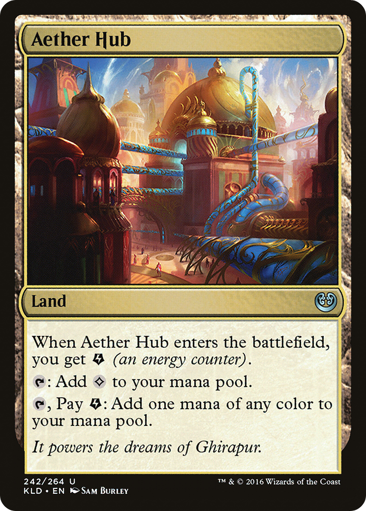 Aether Hub (Ripple Foil) [Modern Horizons 3 Commander] | Good Games Cannington