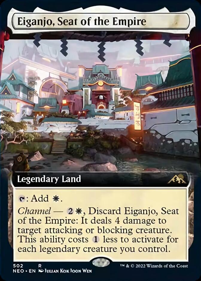 Eiganjo, Seat of the Empire (Extended Art) [Kamigawa: Neon Dynasty] | Good Games Cannington