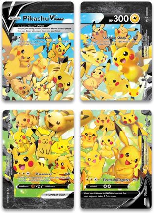 Pikachu V-UNION (Set of 4) [Sword & Shield: Black Star Promos] | Good Games Cannington