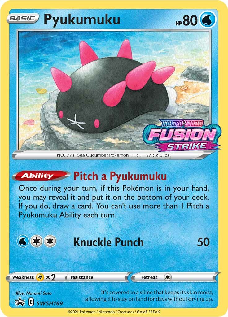 Pyukumuku (SWSH169) (Prerelease Promo) [Sword & Shield: Black Star Promos] | Good Games Cannington