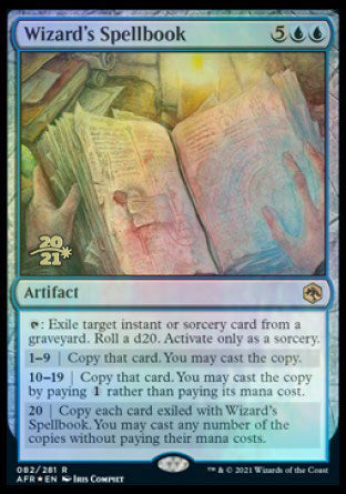 Wizard's Spellbook [Dungeons & Dragons: Adventures in the Forgotten Realms Prerelease Promos] | Good Games Cannington