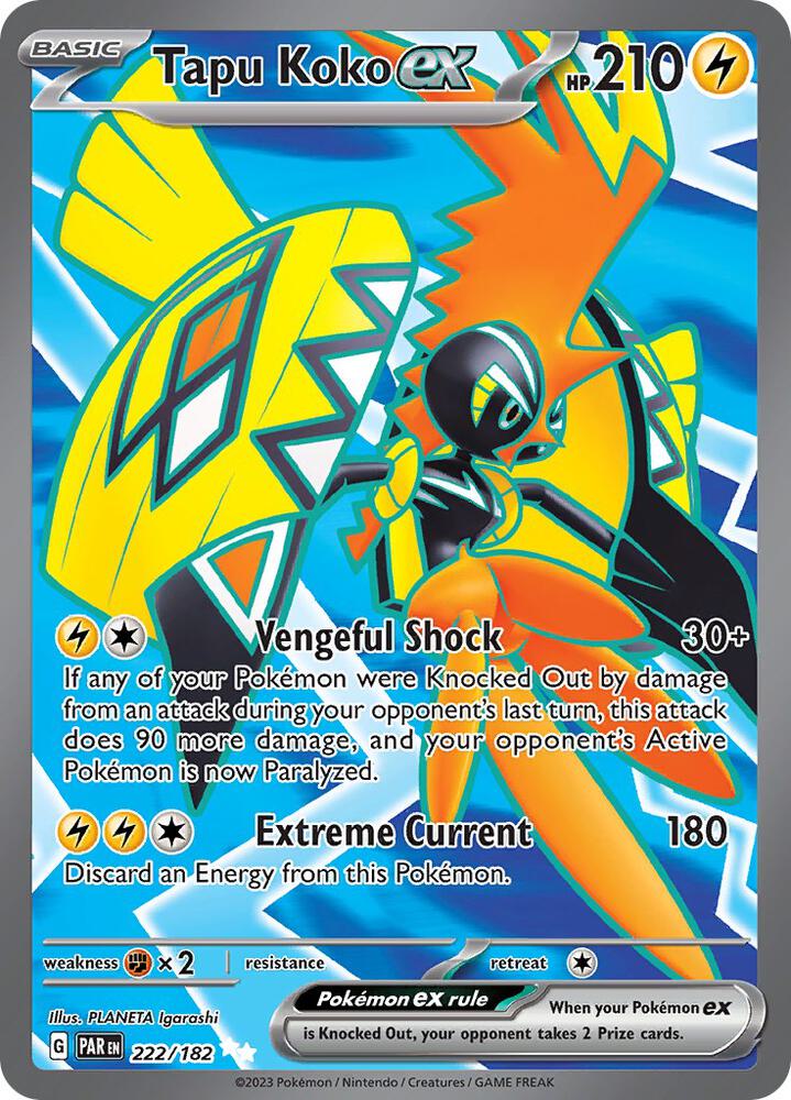 Tapu Koko ex 222 182 (SV04: Paradox Rift)  - Holofoil | Good Games Cannington