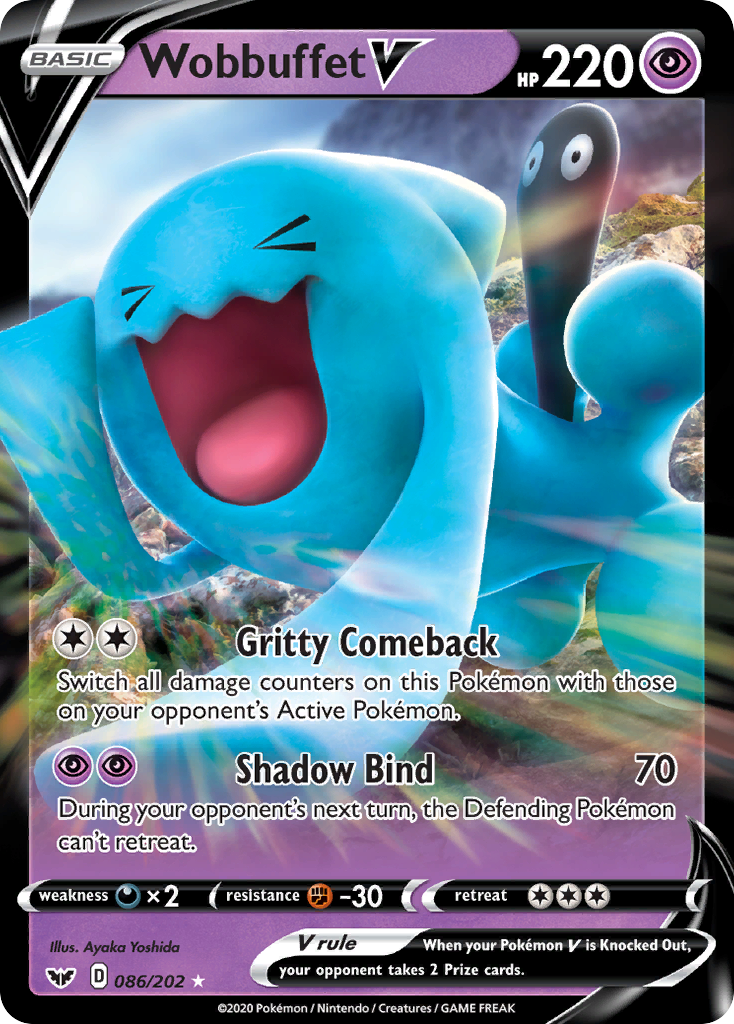 Wobbuffet V (086/202) [Sword & Shield: Base Set] | Good Games Cannington