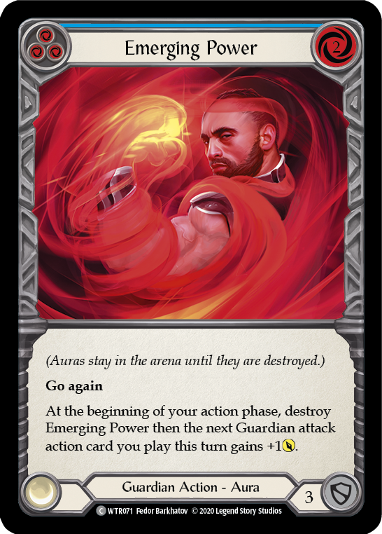 Emerging Power (Blue) [U-WTR071] (Welcome to Rathe Unlimited)  Unlimited Rainbow Foil | Good Games Cannington