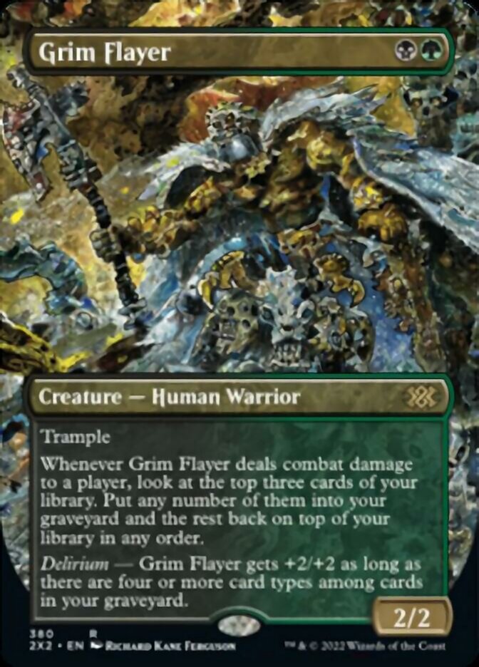 Grim Flayer (Borderless Alternate Art) [Double Masters 2022] | Good Games Cannington