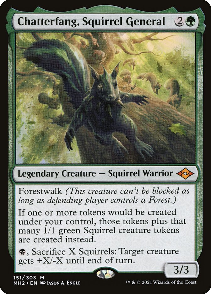 Chatterfang Squirrel General 151 (Modern Horizons 2)  | Good Games Cannington