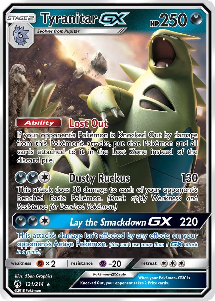 Tyranitar GX 121/214 (SM - Lost Thunder)  - Holofoil | Good Games Cannington