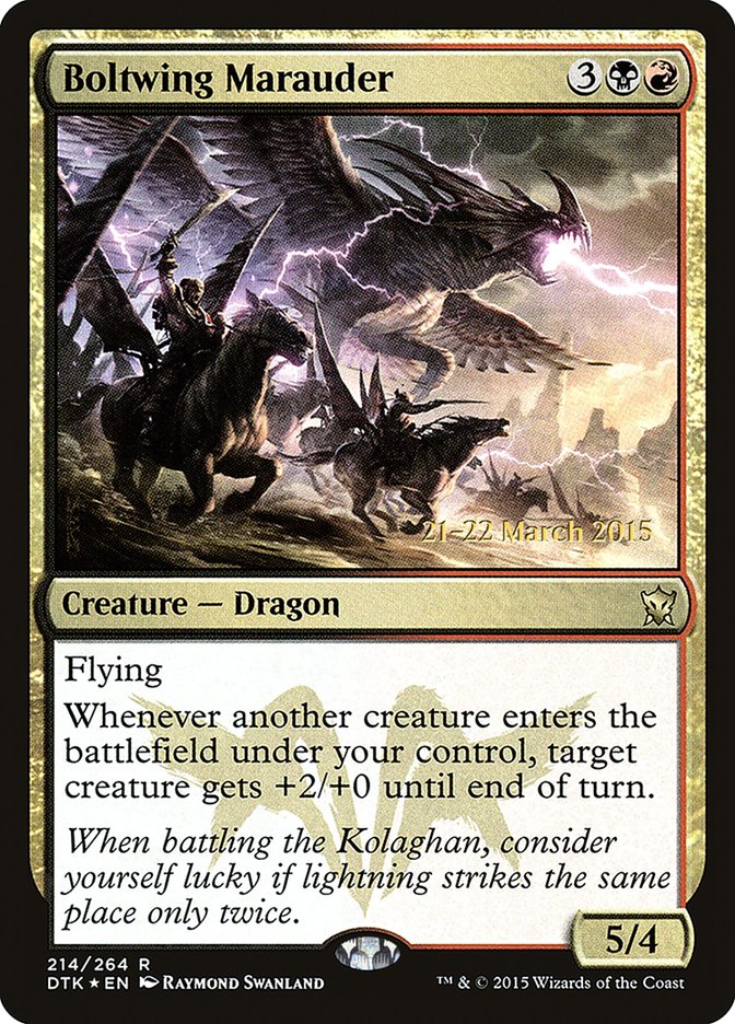 Boltwing Marauder [Dragons of Tarkir Prerelease Promos] | Good Games Cannington