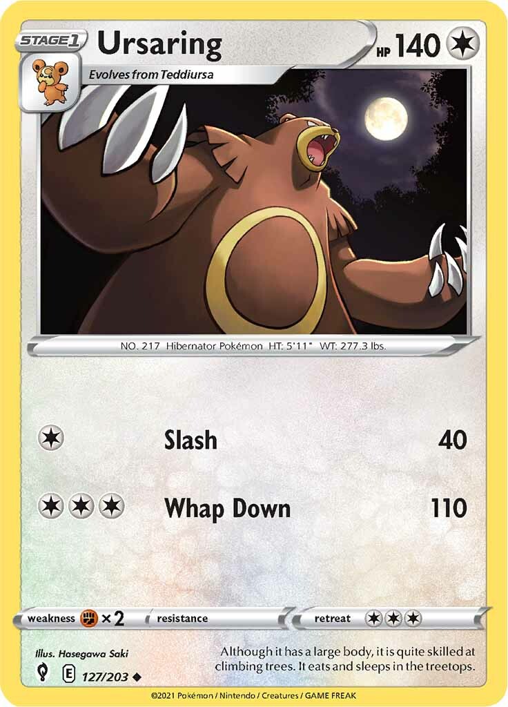 Ursaring (127/203) [Sword & Shield: Evolving Skies] | Good Games Cannington