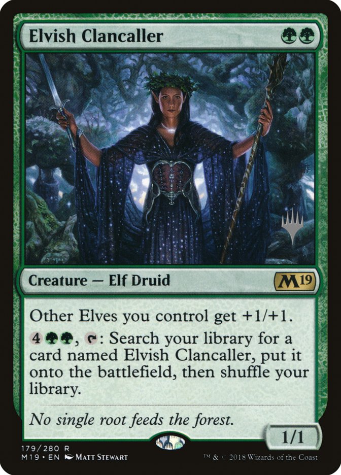 Elvish Clancaller (Promo Pack) [Core Set 2019 Promos] | Good Games Cannington