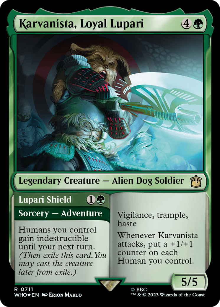 Karvanista, Loyal Lupari // Lupari Shield (Surge Foil) [Doctor Who] | Good Games Cannington