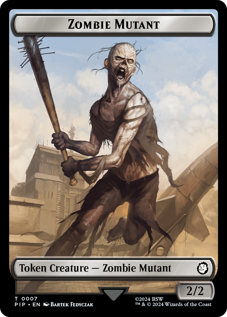 Energy Reserve // Zombie Mutant Double-Sided Token [Fallout Tokens] | Good Games Cannington