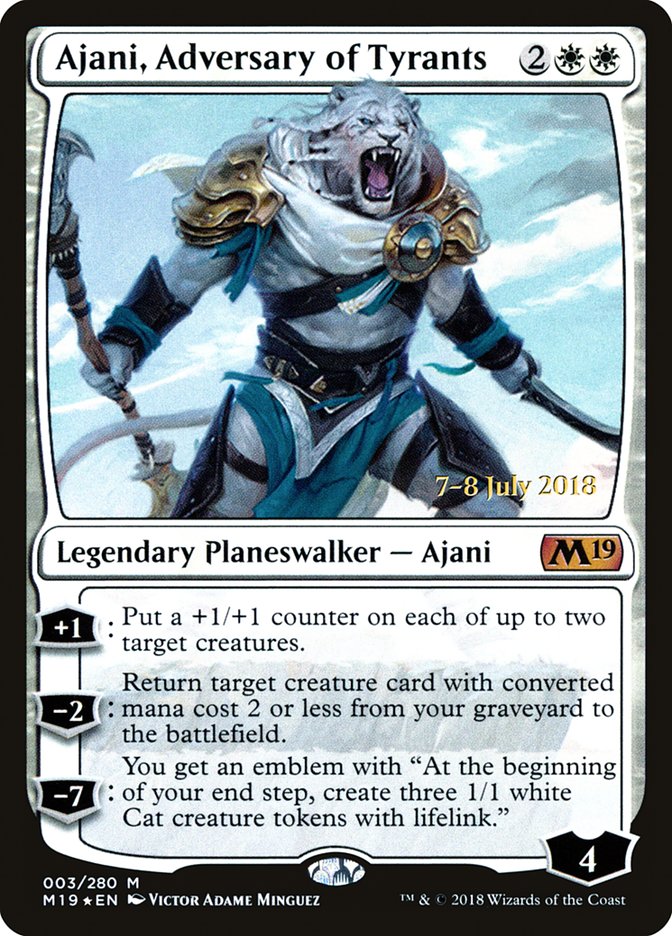 Ajani, Adversary of Tyrants [Core Set 2019 Prerelease Promos] | Good Games Cannington