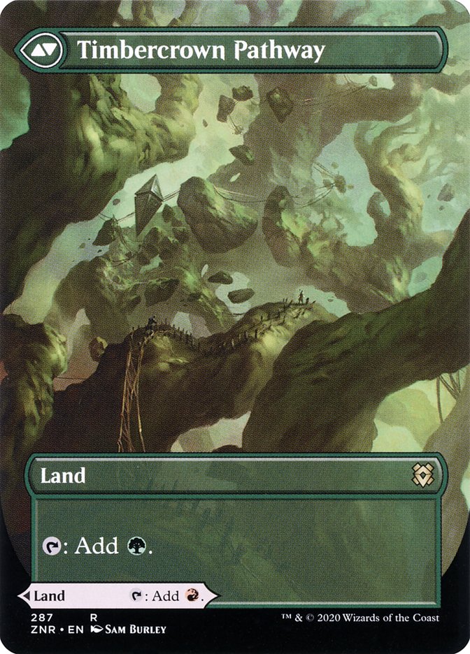 Cragcrown Pathway // Timbercrown Pathway (Borderless Alternate Art) [Zendikar Rising] | Good Games Cannington