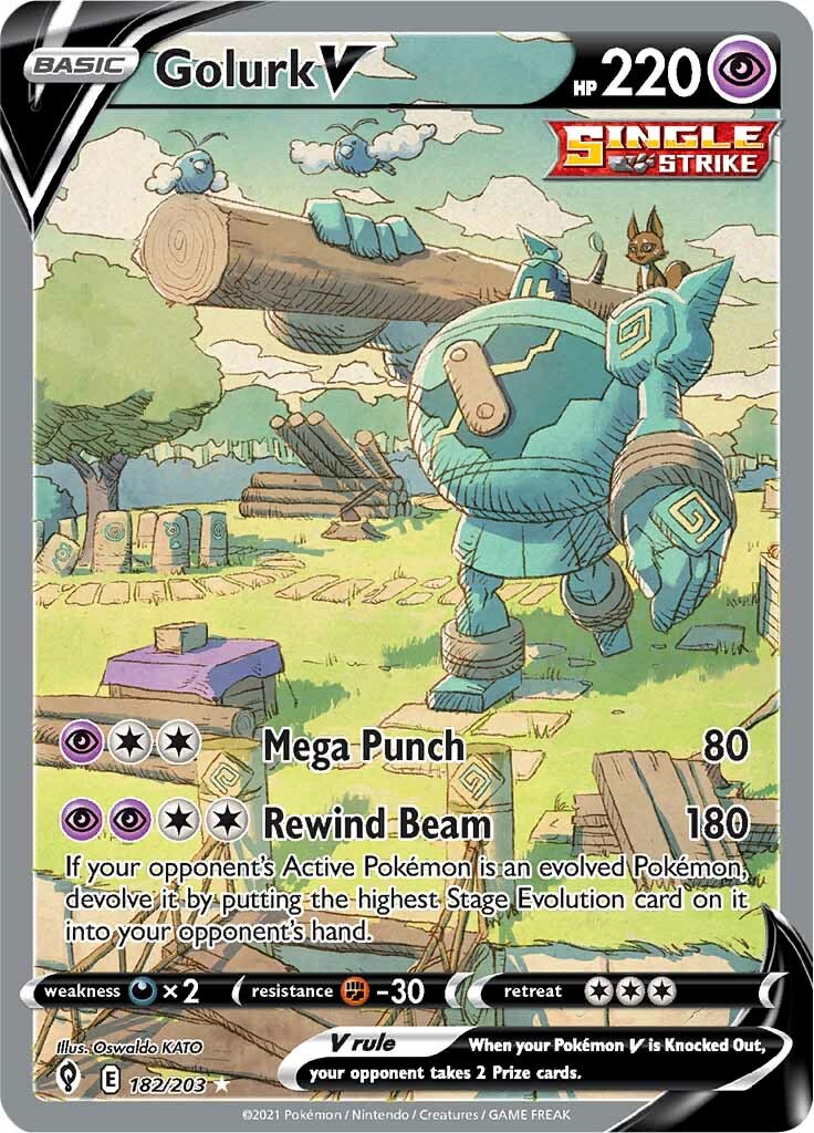 Golurk V (182/203) [Sword & Shield: Evolving Skies] | Good Games Cannington