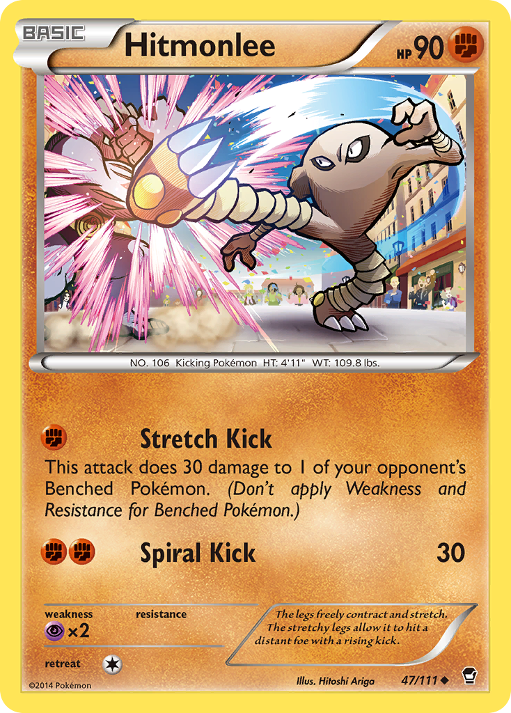 Hitmonlee (47/111) [XY: Furious Fists] | Good Games Cannington