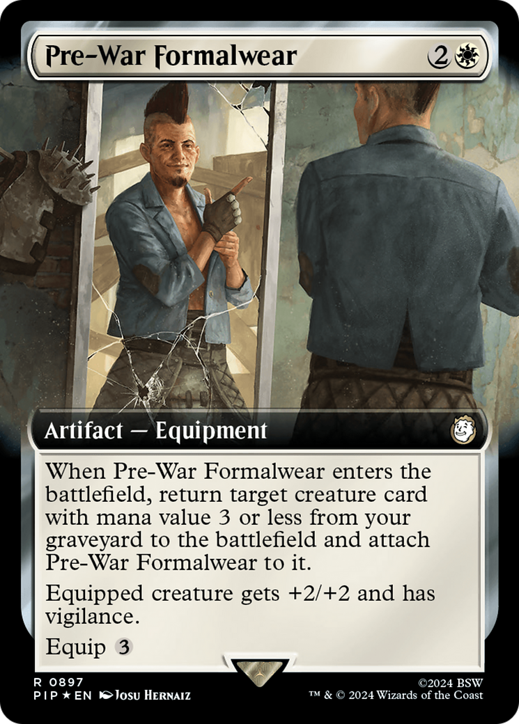 Pre-War Formalwear (Extended Art) (Surge Foil) [Fallout] | Good Games Cannington