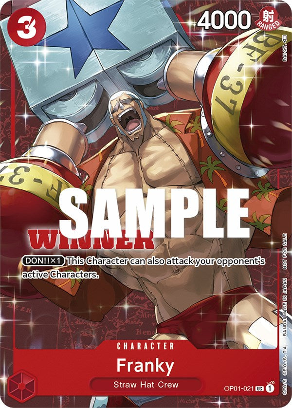 Franky (Tournament Pack Vol. 2) [Winner] [One Piece Promotion Cards] | Good Games Cannington