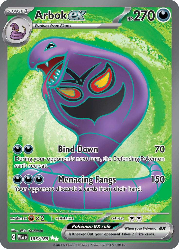 Arbok ex (185/165) [Scarlet & Violet 151] | Good Games Cannington