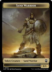 Marit Lage (Ripple Foil) // Sand Warrior Double-Sided Token [Modern Horizons 3 Commander Tokens] | Good Games Cannington