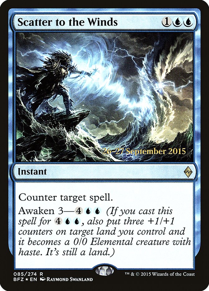 Scatter to the Winds [Battle for Zendikar Prerelease Promos] | Good Games Cannington