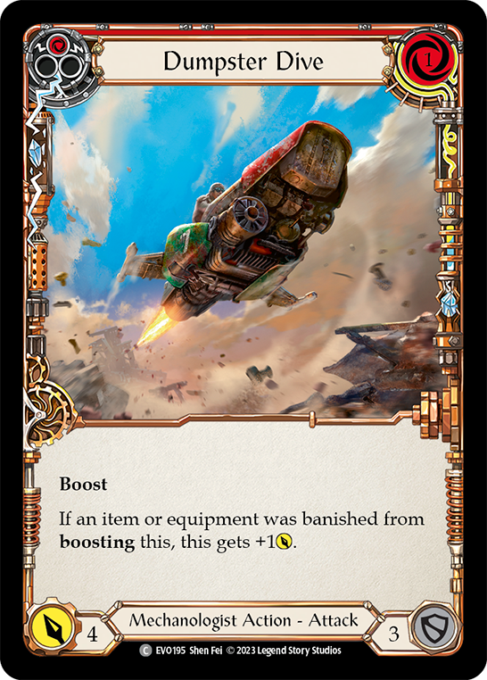 Dumpster Dive (Red) [EVO195] (Bright Lights)  Rainbow Foil | Good Games Cannington