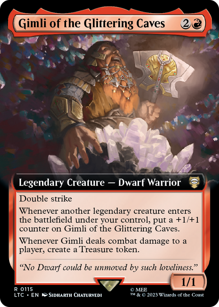 Gimli of the Glittering Caves (Extended Art) [The Lord of the Rings: Tales of Middle-Earth Commander] | Good Games Cannington