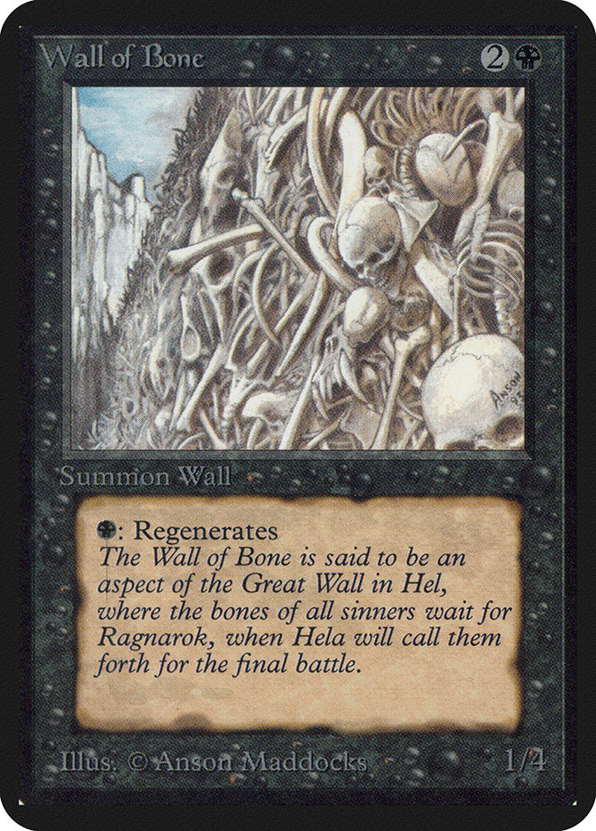 Wall of Bone [Alpha Edition] | Good Games Cannington