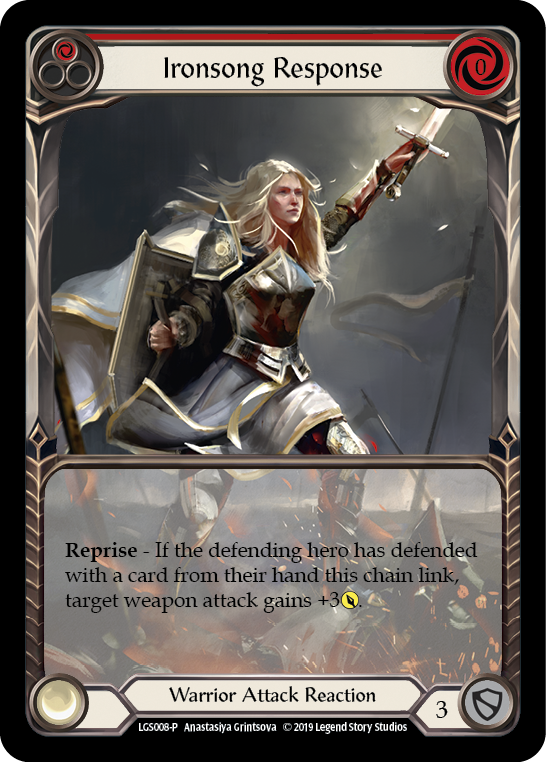 Ironsong Response (Red) [LGS008-P] (Promo)  1st Edition Normal | Good Games Cannington