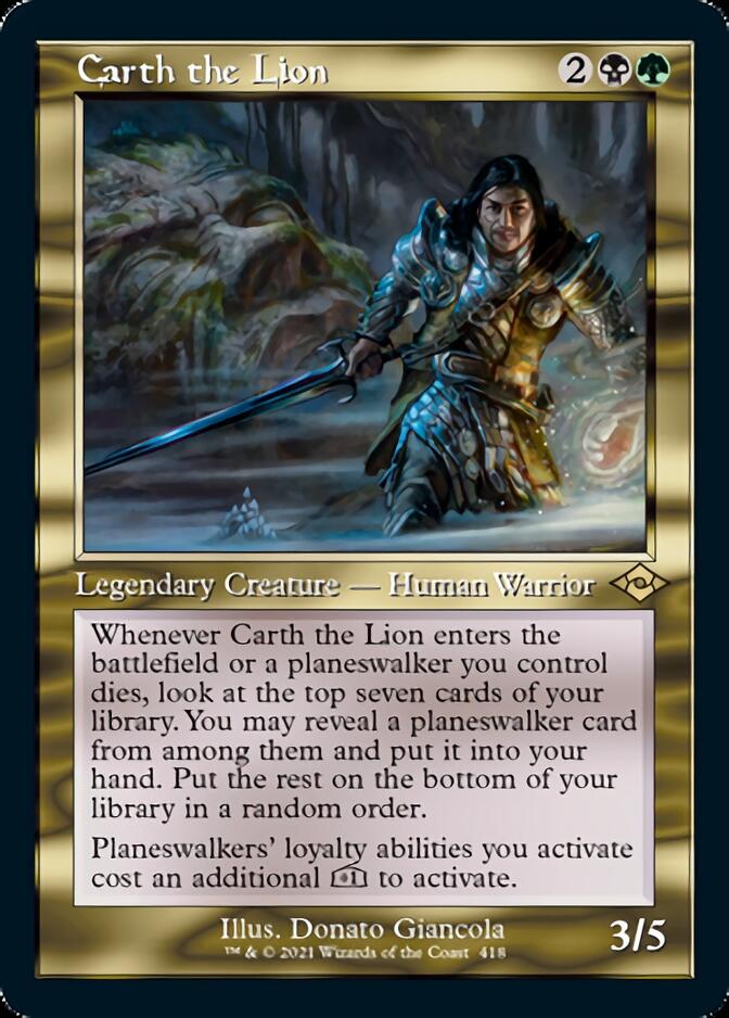 Carth the Lion (Retro Foil Etched) [Modern Horizons 2] | Good Games Cannington