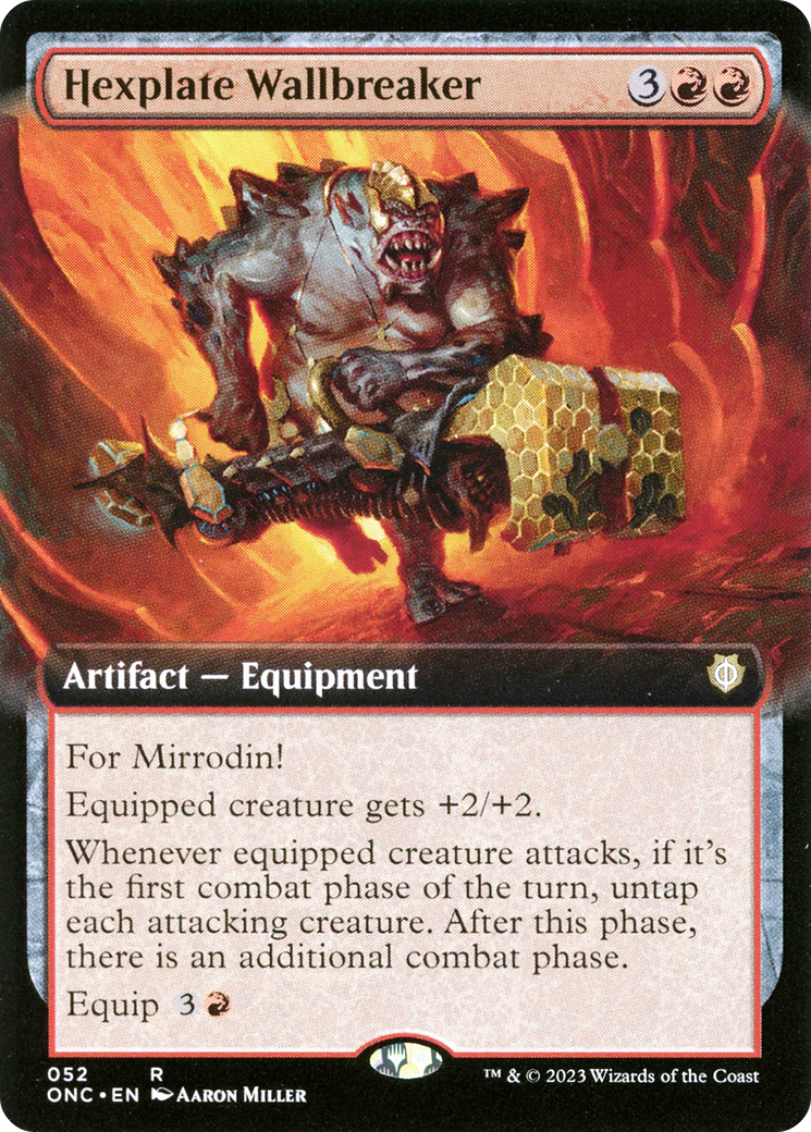 Hexplate Wallbreaker (Extended Art) [Phyrexia: All Will Be One Commander] | Good Games Cannington