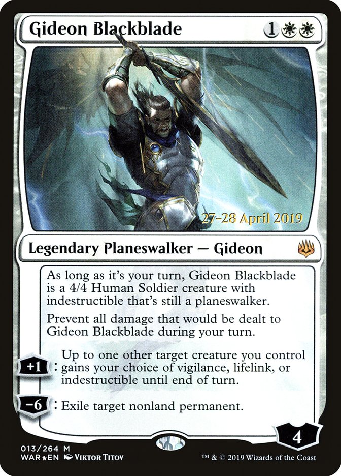 Gideon Blackblade [War of the Spark Prerelease Promos] | Good Games Cannington