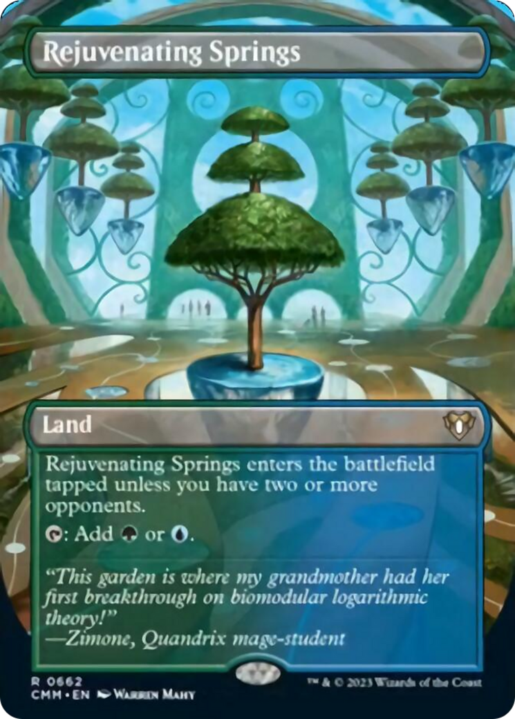 Rejuvenating Springs (Borderless Alternate Art) [Commander Masters] | Good Games Cannington
