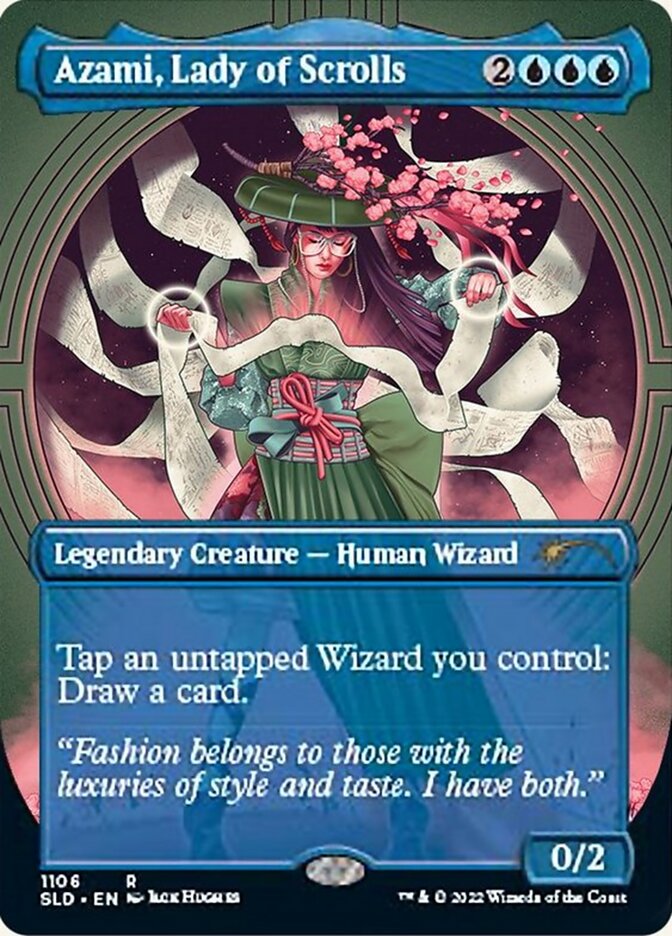 Azami, Lady of Scrolls (Borderless) [Secret Lair Drop Series] | Good Games Cannington