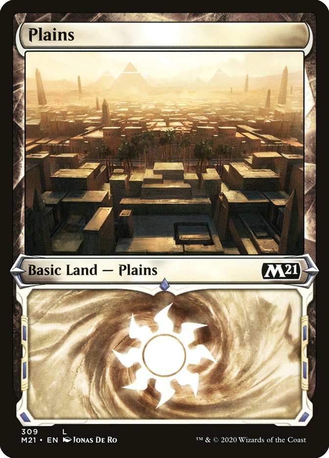 Plains (309) (Showcase) [Core Set 2021] | Good Games Cannington