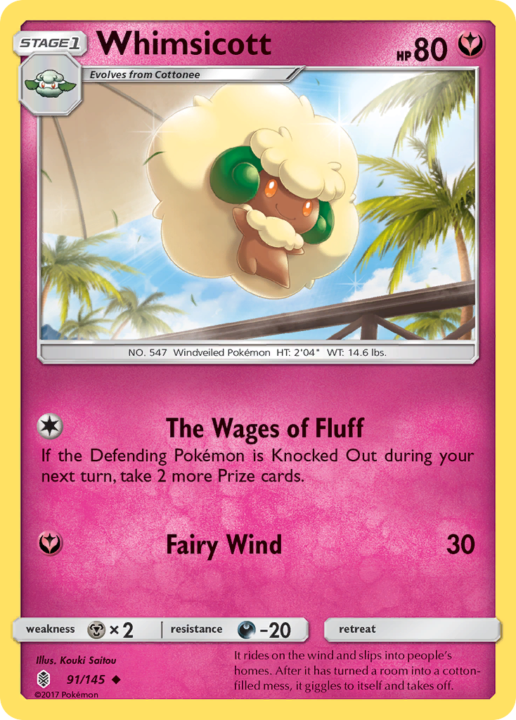 Whimsicott (91/145) [Sun & Moon: Guardians Rising] | Good Games Cannington