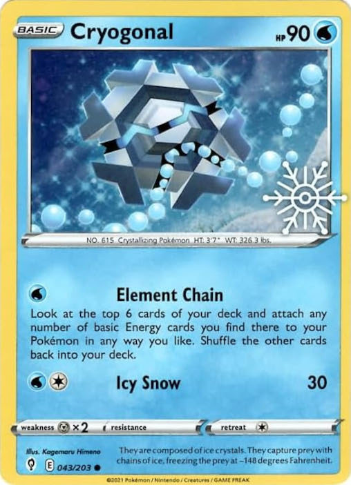 Cryogonal (043/203) (Holiday Calendar) [Sword & Shield: Evolving Skies] | Good Games Cannington