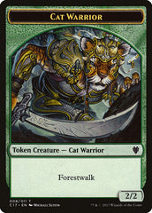 Cat Warrior (008) // Rat (003) Double-Sided Token [Commander 2017 Tokens] | Good Games Cannington