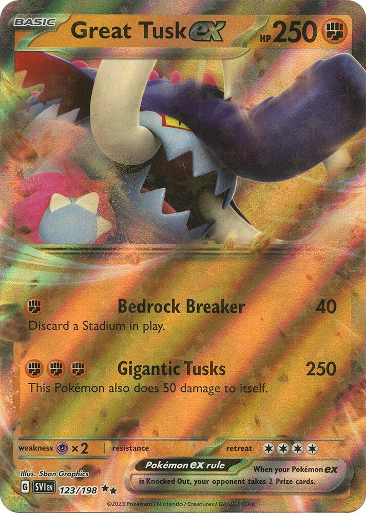 Great Tusk ex 123 198 (SV01: Scarlet & Violet Base Set)  - Holofoil | Good Games Cannington