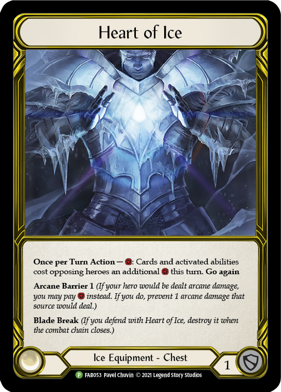 Heart of Ice (Golden) [FAB053] (Promo)  Cold Foil | Good Games Cannington