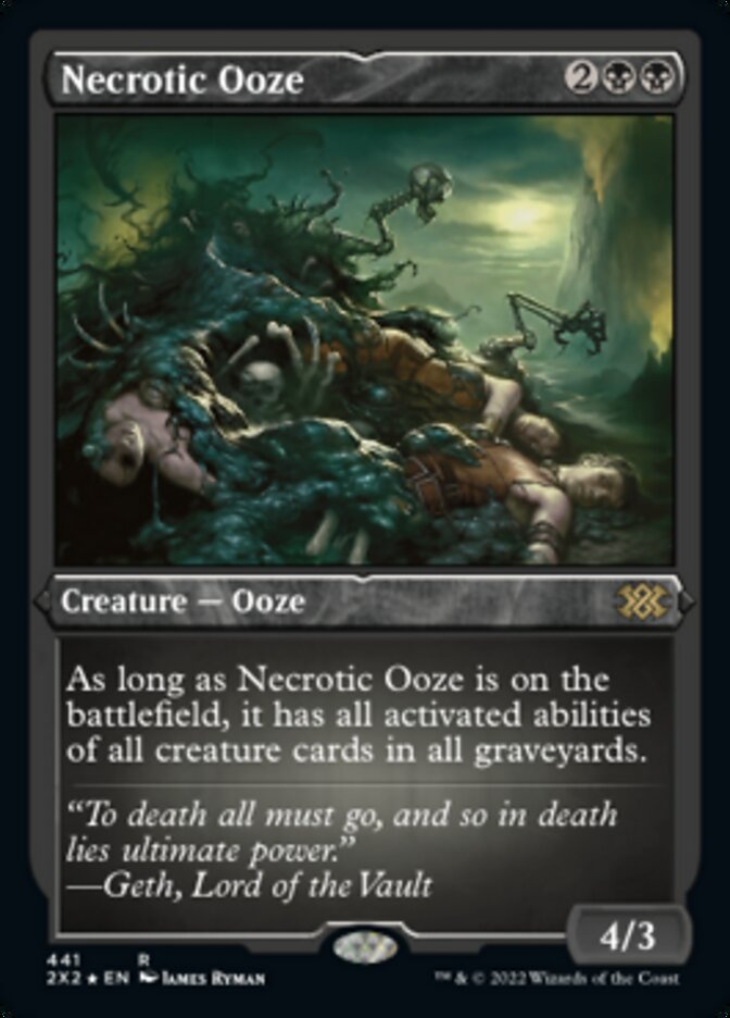 Necrotic Ooze (Foil Etched) [Double Masters 2022] | Good Games Cannington