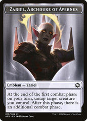 Spider // Zariel, Archduke of Avernus Emblem Double-Sided Token [Dungeons & Dragons: Adventures in the Forgotten Realms Tokens] | Good Games Cannington