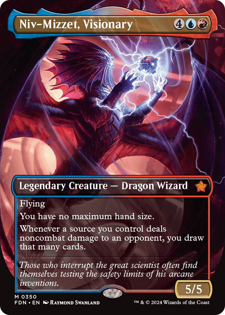 Niv-Mizzet, Visionary (Borderless) [Foundations] | Good Games Cannington