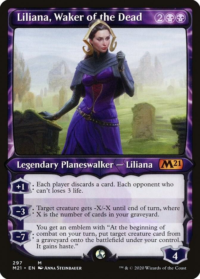 Liliana Waker of the Dead Showcase 297 (Core Set 2021)  - Showcase Foil | Good Games Cannington