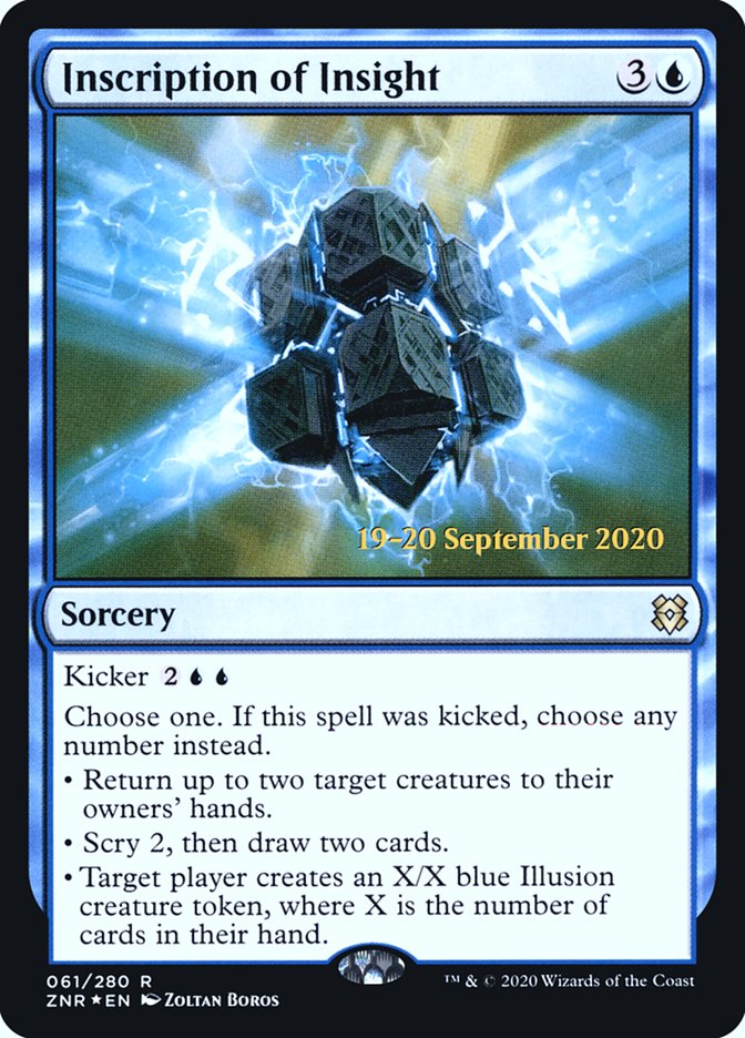 Inscription of Insight [Zendikar Rising Prerelease Promos] | Good Games Cannington