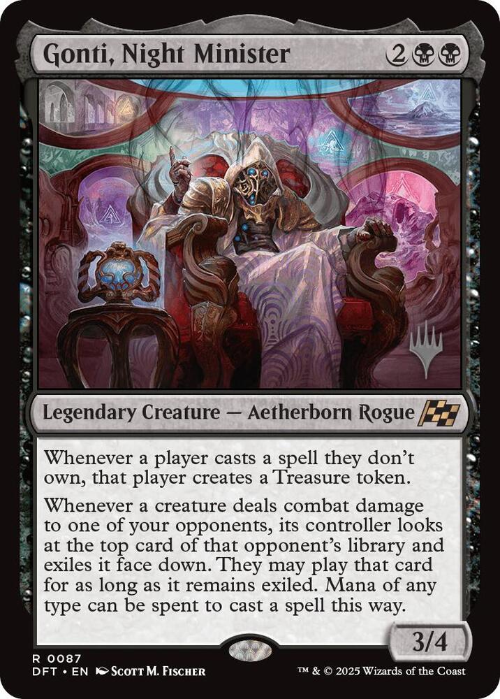 Gonti, Night Minister (Promo Pack) [Aetherdrift Promos] | Good Games Cannington