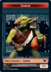 Smoke Blessing // Goblin Double-Sided Token [Kamigawa: Neon Dynasty Commander Tokens] | Good Games Cannington