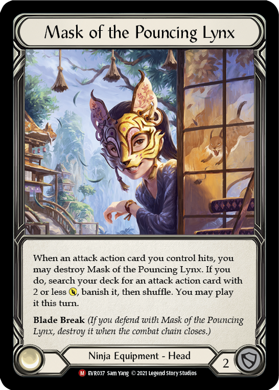 Mask of the Pouncing Lynx [EVR037] (Everfest)  1st Edition Normal | Good Games Cannington