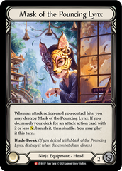 Mask of the Pouncing Lynx [EVR037] (Everfest)  1st Edition Cold Foil | Good Games Cannington